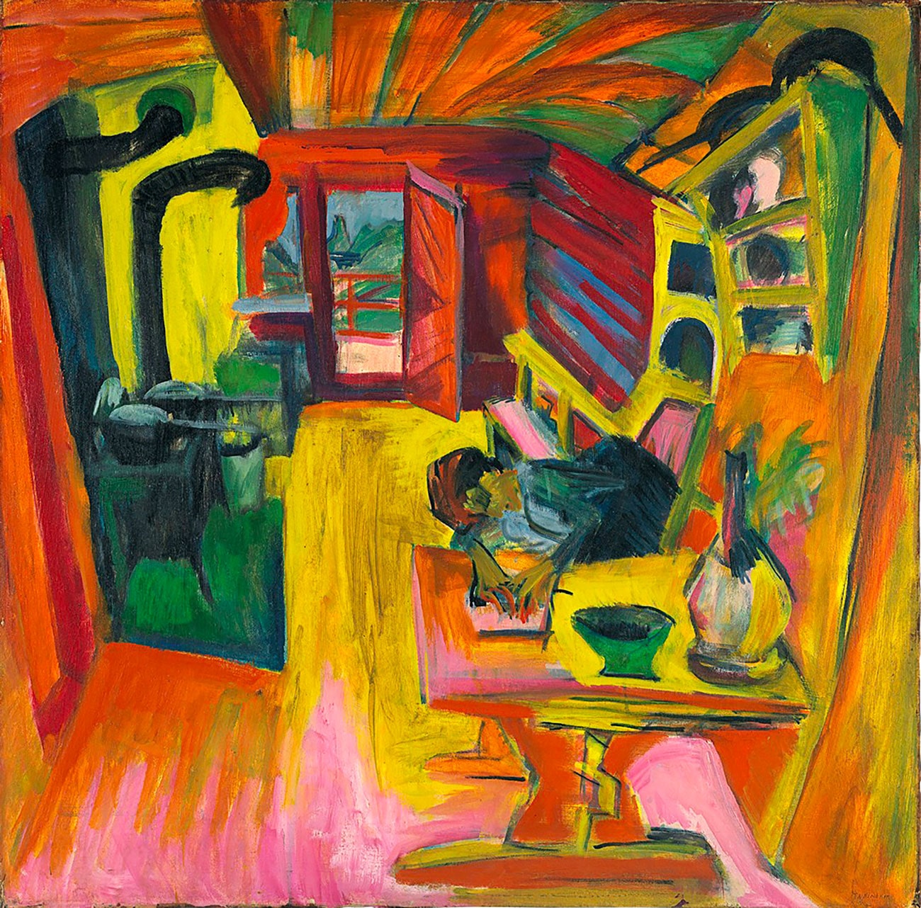 Ernst Ludwig Kirchner Alpküche (Cucina alpestre) 1918 Museo Nacional Thyssen-Bornemisza, Madrid © Museo Nacional Thyssen-Bornemisza, Madrid